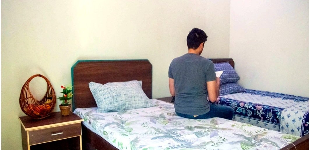 Private resident bedroom at Solace Rehab, Johar Town